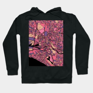 Melbourne Map Pattern in Purple & Pink Hoodie